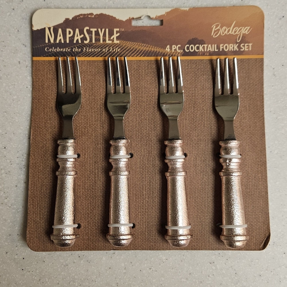 Napastyle Bodega 4 pc Cocktail Fork Set New